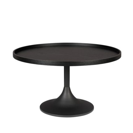 Minimalist Black Round Coffee Table for Modern Living Spaces